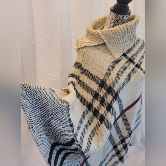 One Size S-XL Pullover knitted Ponch Style - Picture 4 of 7